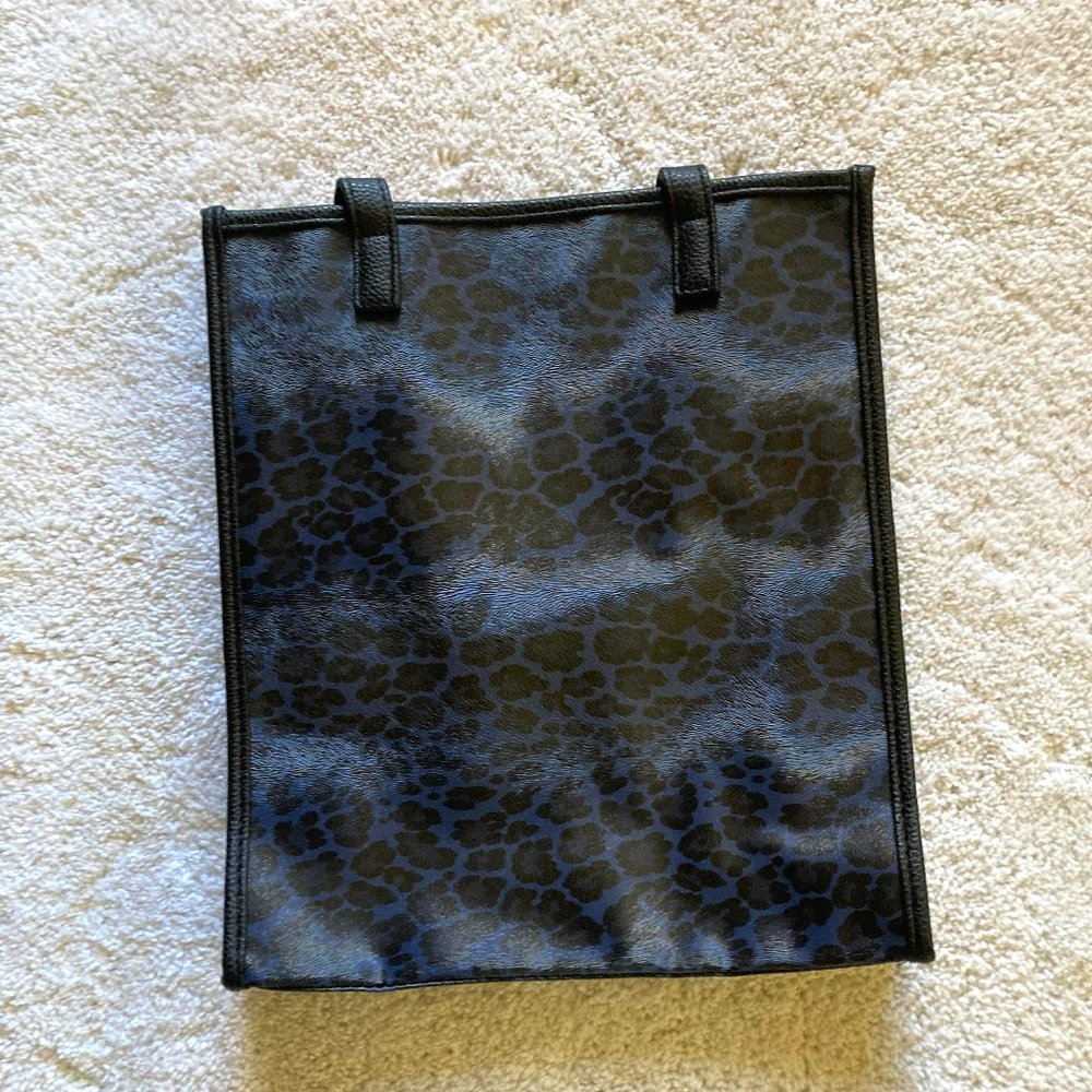 Neiman Marcus Blue/Black Print Tote